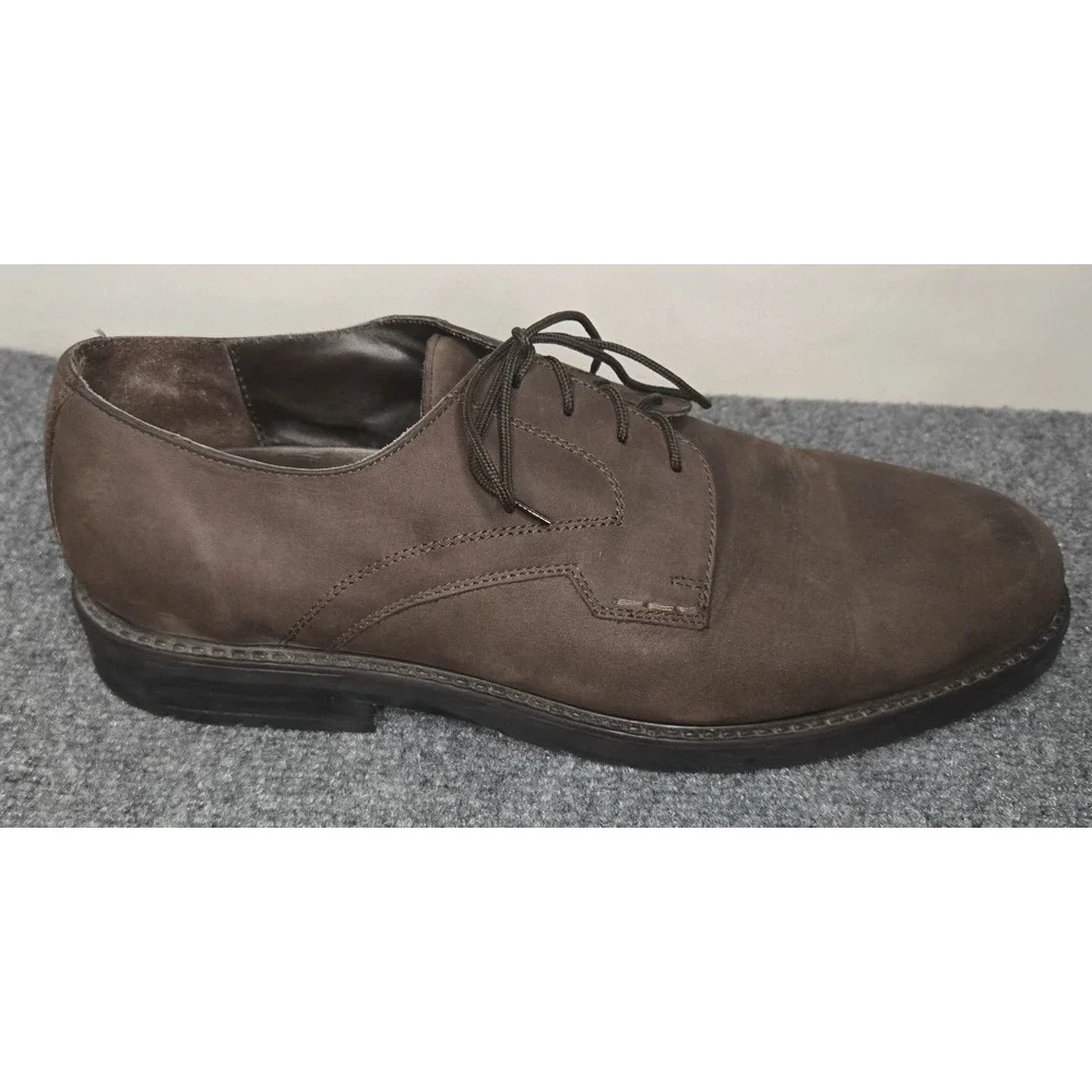 Nunn Bush Dress Shoes Mens 14 M Cam Moc Toe Oxford Brown Leather Lace‎ Up 301173